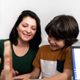 Mother and son at the doctor
